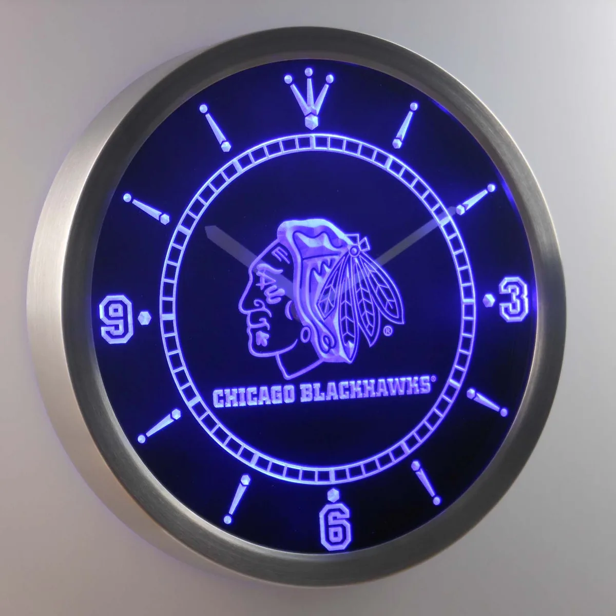 Chicago Blackhawks LED Neon Wall Clock