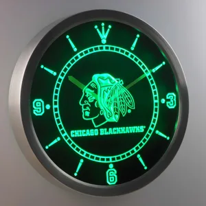 Chicago Blackhawks LED Neon Wall Clock