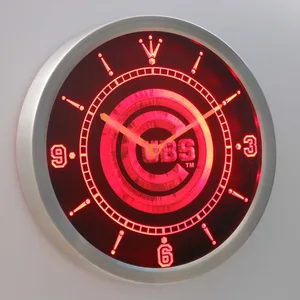 Chicago Cubs LED Neon Wall Clock