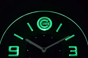 Chicago Cubs Modern LED Neon Wall Clock