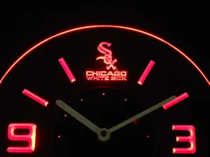 Chicago White Sox Modern LED Neon Wall Clock