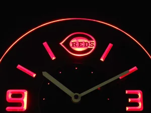 Cincinnati Reds Modern LED Neon Wall Clock