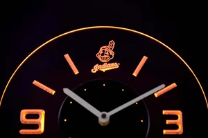Cleveland Indians Modern LED Neon Wall Clock