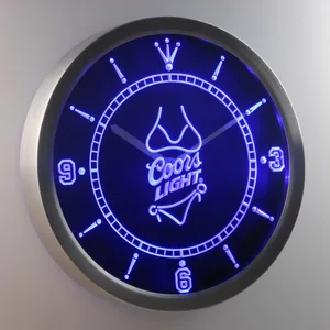 Coors Light Bikini LED Neon Wall Clock
