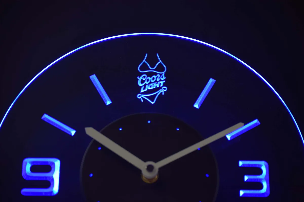 Coors Light Bikini Modern LED Neon Wall Clock