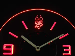 Coors Light Bikini Modern LED Neon Wall Clock