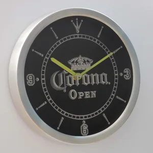 Corona Open LED Neon Wall Clock