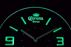 Corona Open Modern LED Neon Wall Clock
