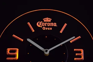 Corona Open Modern LED Neon Wall Clock