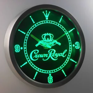 Crown Royal LED Neon Wall Clock