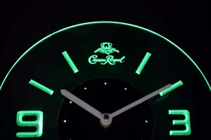 Crown Royal Modern LED Neon Wall Clock