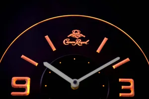 Crown Royal Modern LED Neon Wall Clock