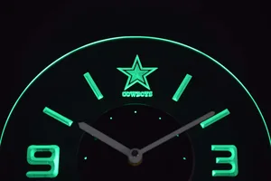 Dallas Cowboys Modern LED Neon Wall Clock