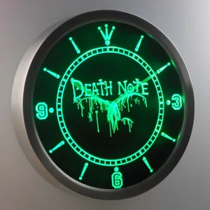 Death Note Ryuk LED Neon Wall Clock