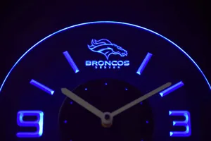 Denver Broncos Modern LED Neon Wall Clock