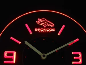 Denver Broncos Modern LED Neon Wall Clock
