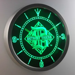 Detroit Tigers Diamond LED Neon Wall Clock
