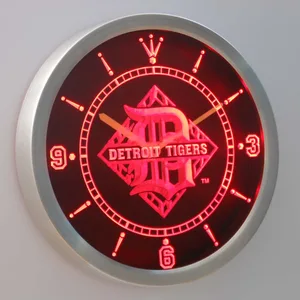 Detroit Tigers Diamond LED Neon Wall Clock
