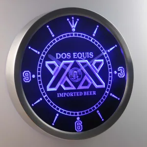 Dos Equis LED Neon Wall Clock
