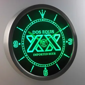 Dos Equis LED Neon Wall Clock