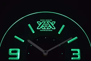 Dos Equis Modern LED Neon Wall Clock