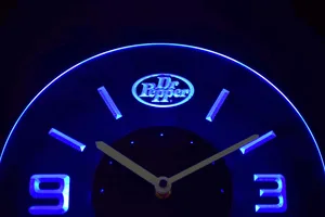 Dr Pepper Modern LED Neon Wall Clock