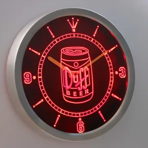 Duff Can LED Neon Wall Clock