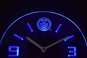 Edmonton Oilers Modern LED Neon Wall Clock