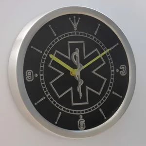 EMS Star of Life LED Neon Wall Clock