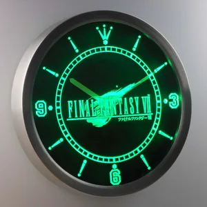 Final Fantasy VII LED Neon Wall Clock