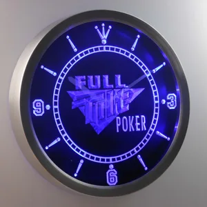 Full Tilt Poker LED Neon Wall Clock