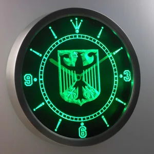 German Eagle Flag LED Neon Wall Clock