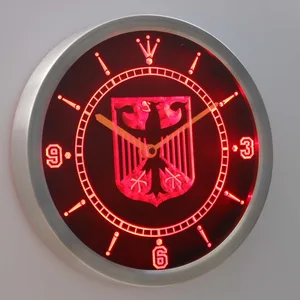 German Eagle Flag LED Neon Wall Clock