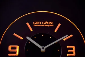 Grey Goose Modern LED Neon Wall Clock