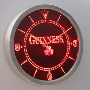 Guinness Shamrock LED Neon Wall Clock
