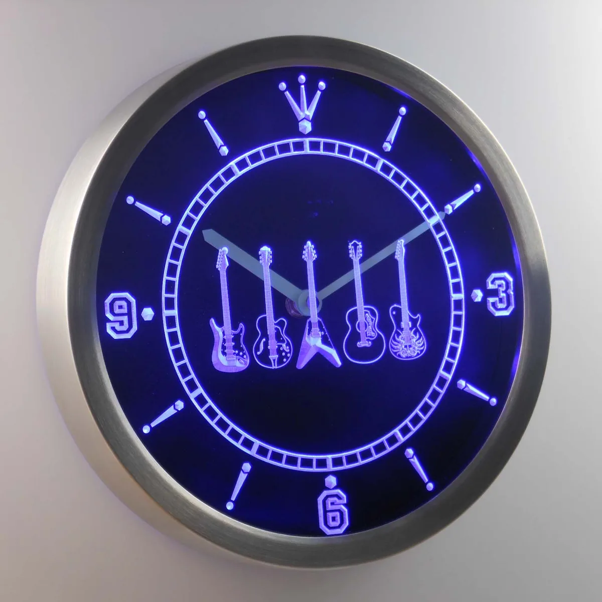 Guitars 1 LED Neon Wall Clock
