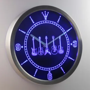 Guitars 1 LED Neon Wall Clock