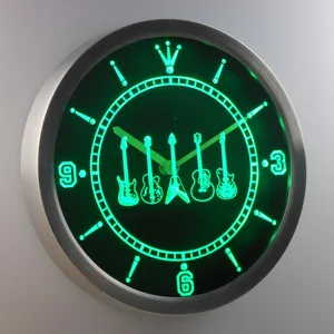 Guitars 1 LED Neon Wall Clock