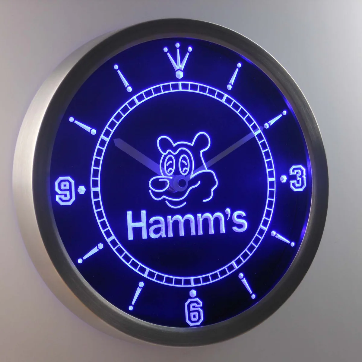 Hamm's Bear LED Neon Wall Clock
