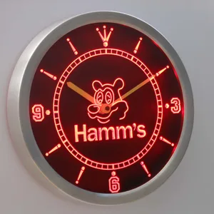 Hamm's Bear LED Neon Wall Clock