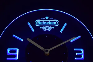 Heineken Lager Modern LED Neon Wall Clock