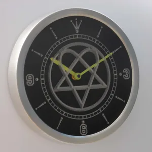 Him Heartagram LED Neon Wall Clock