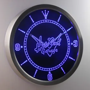 Hot Rod Garage LED Neon Wall Clock