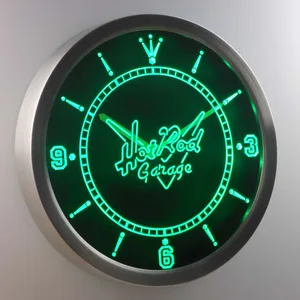 Hot Rod Garage LED Neon Wall Clock