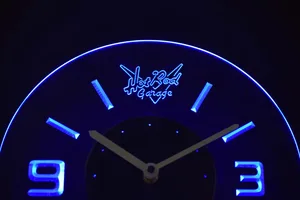 Hot Rod Garage Modern LED Neon Wall Clock