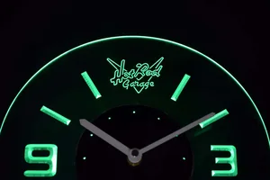 Hot Rod Garage Modern LED Neon Wall Clock