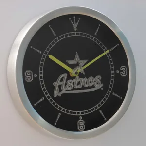 Houston Astros LED Neon Wall Clock