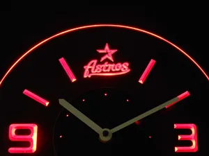 Houston Astros Modern LED Neon Wall Clock