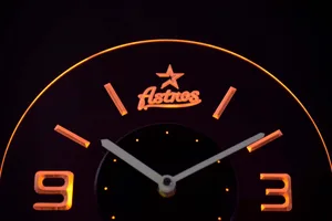 Houston Astros Modern LED Neon Wall Clock