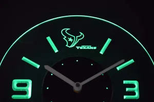 Houston Texans Modern LED Neon Wall Clock
